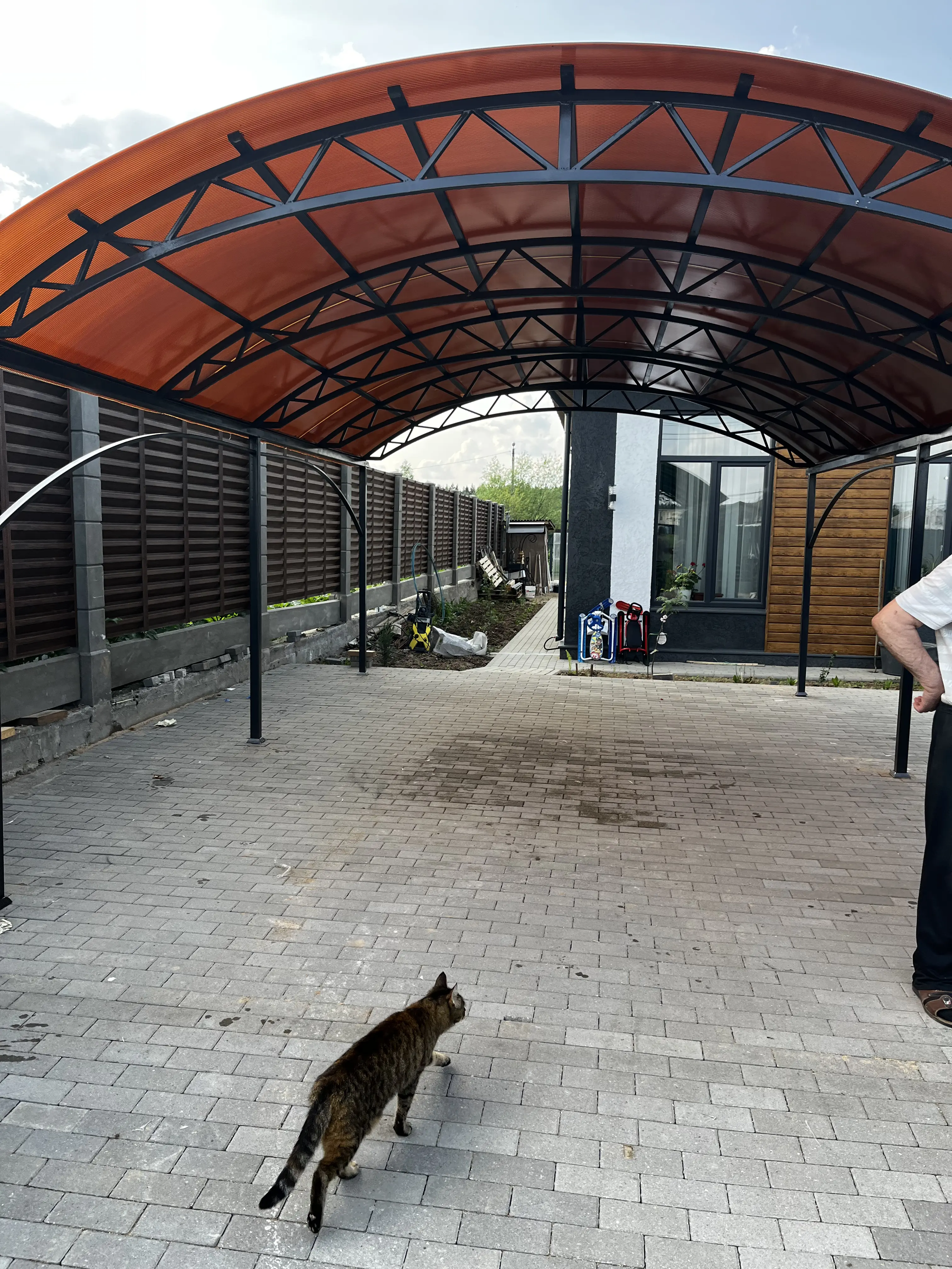 КоваАрочный навес из поликарбоната (модель стандарт) НА-2