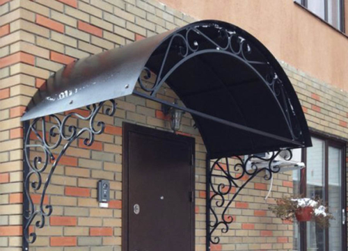 Кованый козырёк КН-1 — Arm-Kovka Истра