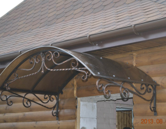 Кованый козырёк КН-13 — Arm-Kovka Истра