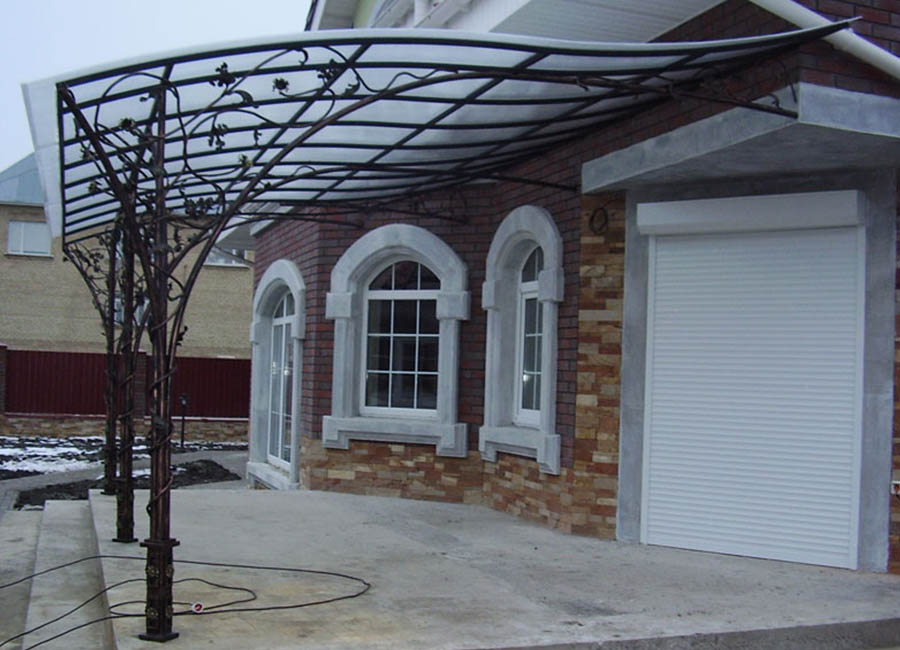 Кованый козырёк КН-15 — Arm-Kovka Истра