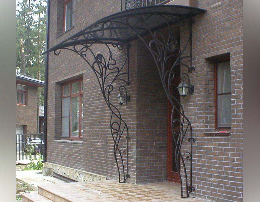 Кованый козырёк КН-16 — Arm-Kovka Истра