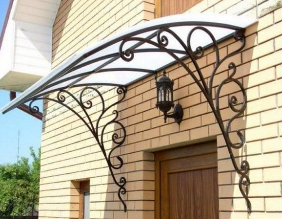 Кованый козырёк КН-17 — Arm-Kovka Истра